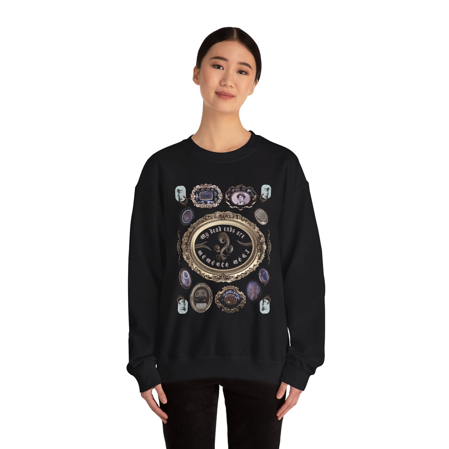 Victorian Hair Art Dead Ends Unisex Crewneck Sweatshirt