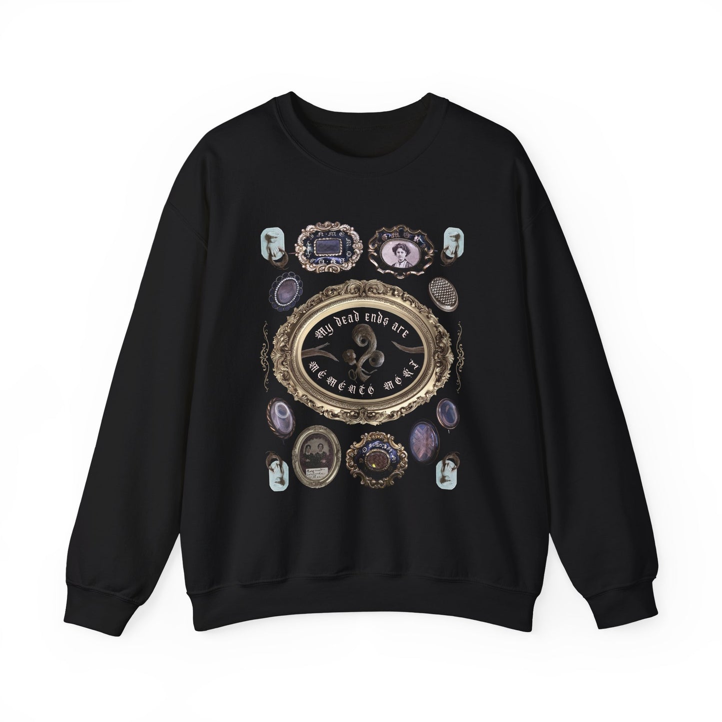 Victorian Hair Art Dead Ends Unisex Crewneck Sweatshirt